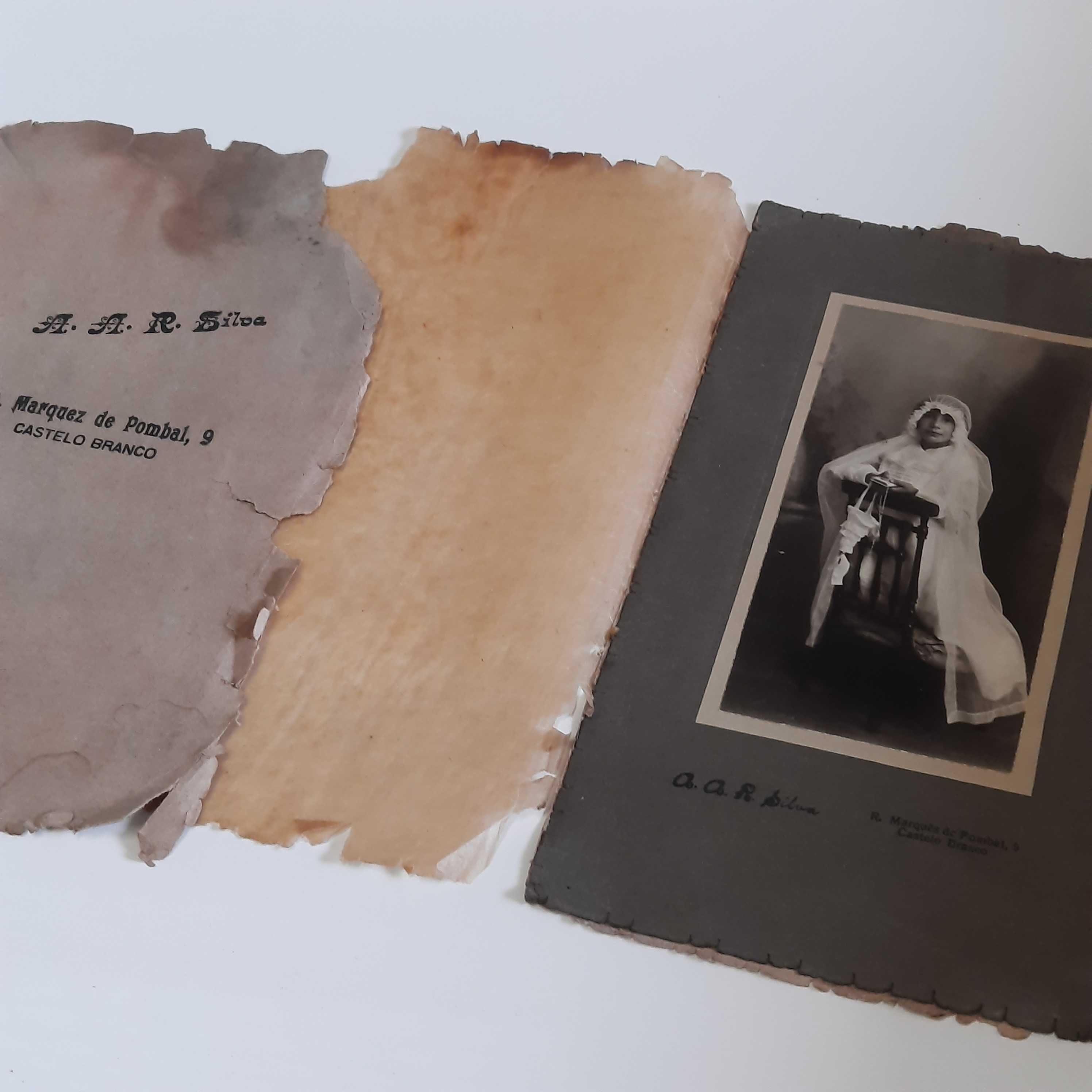 Fotografia antiga do século XIX.Primeira comunhão