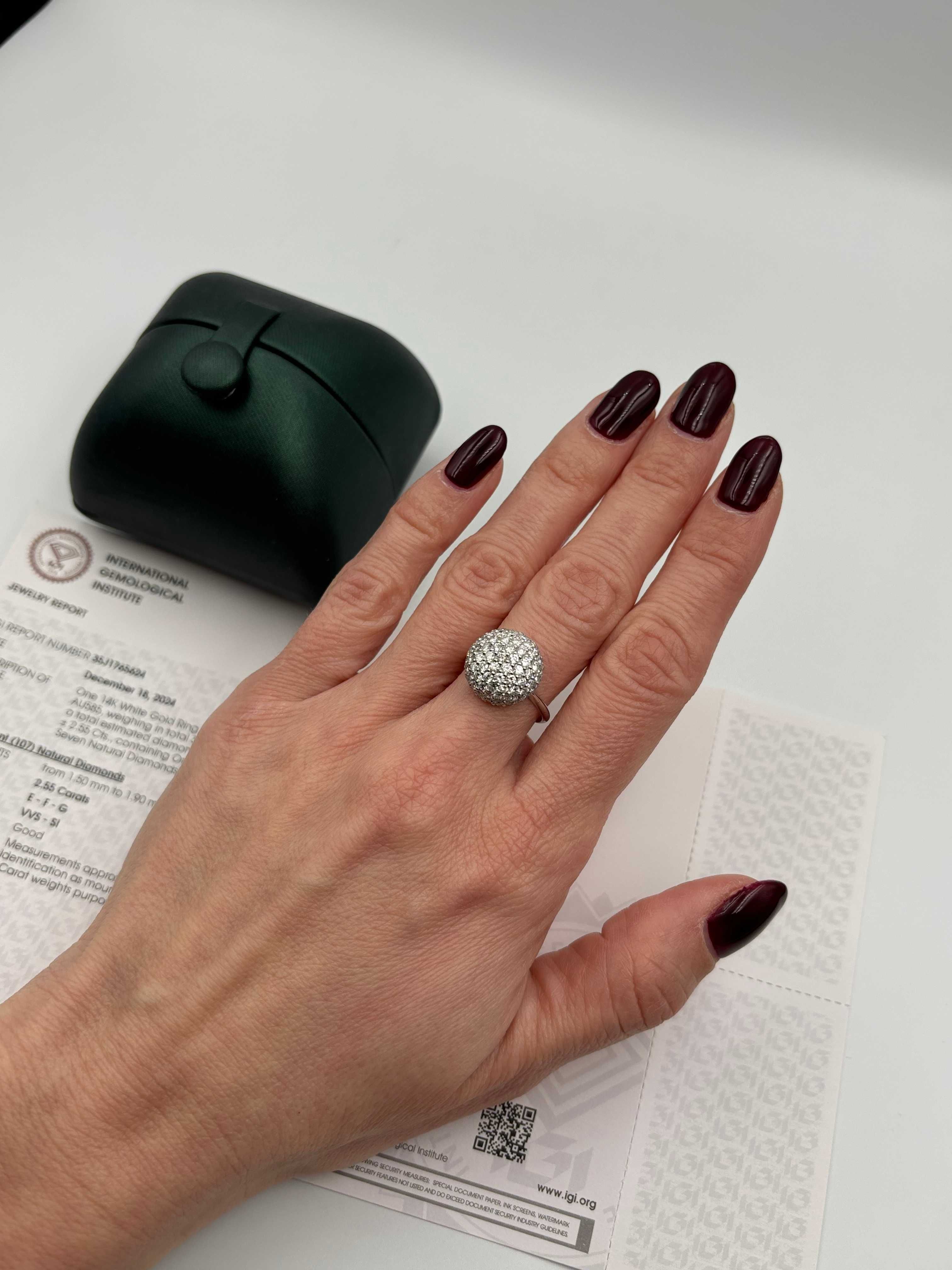 Złoty pierścionek 2,5ct z naturalnymi brylantami diamentami Certyfikat