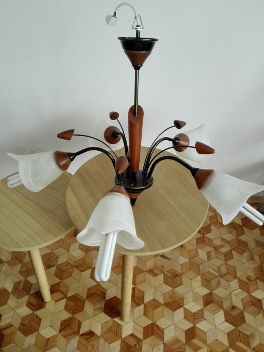 Lampa, żyrandol, 2 kinkiety