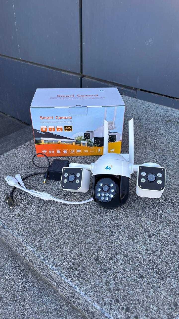 Відеонагляд V380 3в1 — 4G камера для вулиці з поворотом 360°