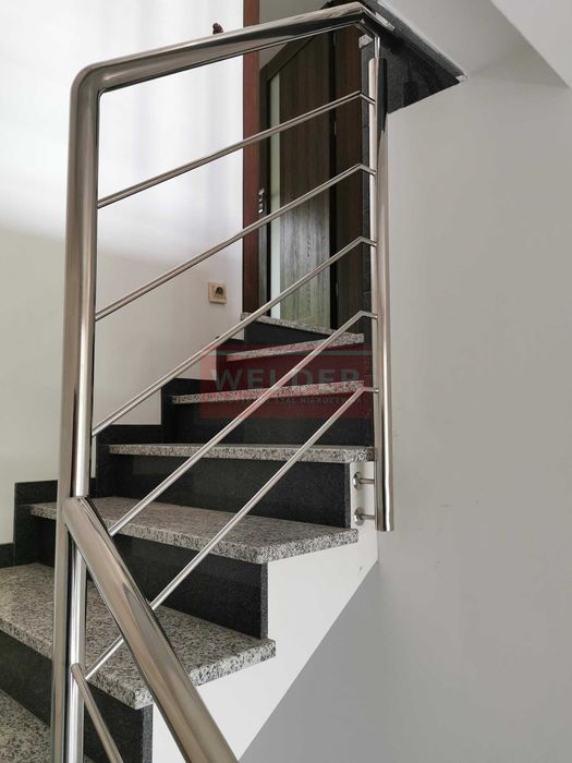 Balustrady harfa nierdzewne szklane nowoczesne loft poręcz
