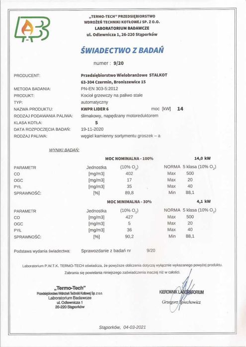 PIECE 14 kW do 160m2 Kocioł z PODAJNIKIEM Piec na   EKOGROSZEK