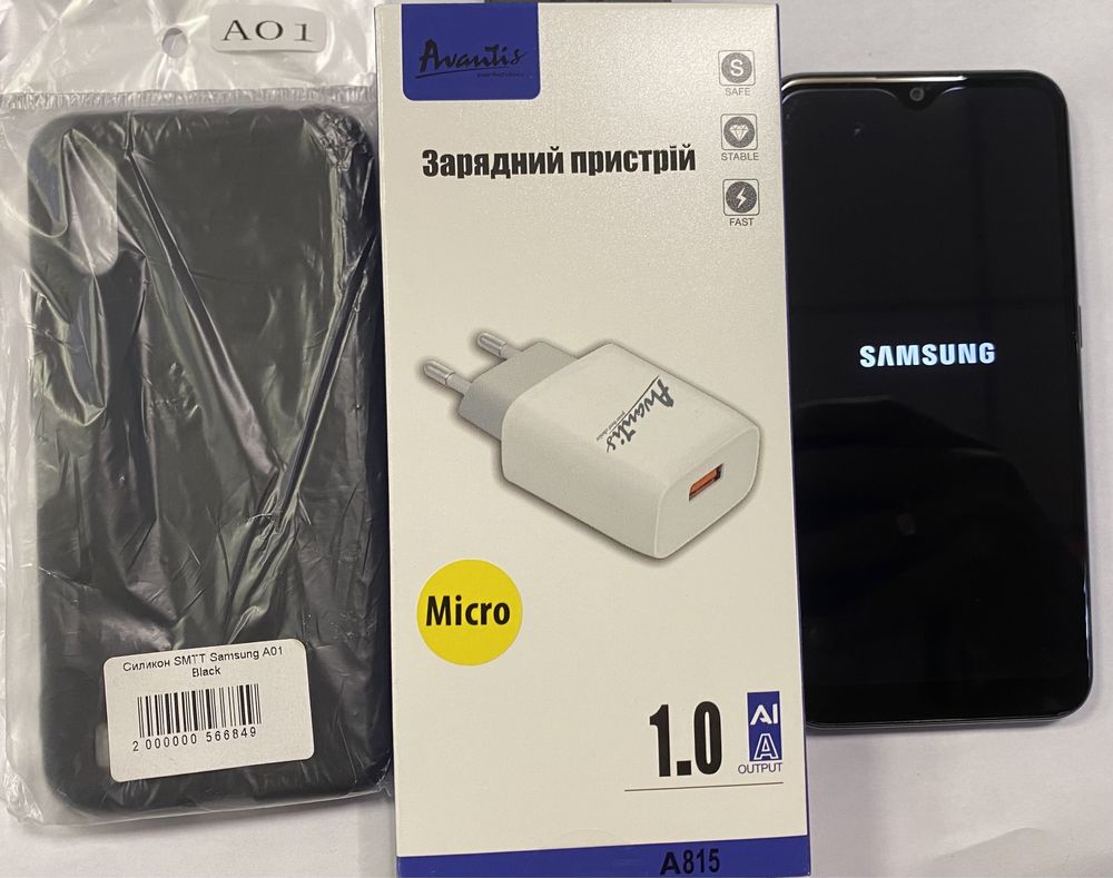 Продам  Мобільний телефон Samsung Galaxy A01 2/16GB Black! Стан ідеал!