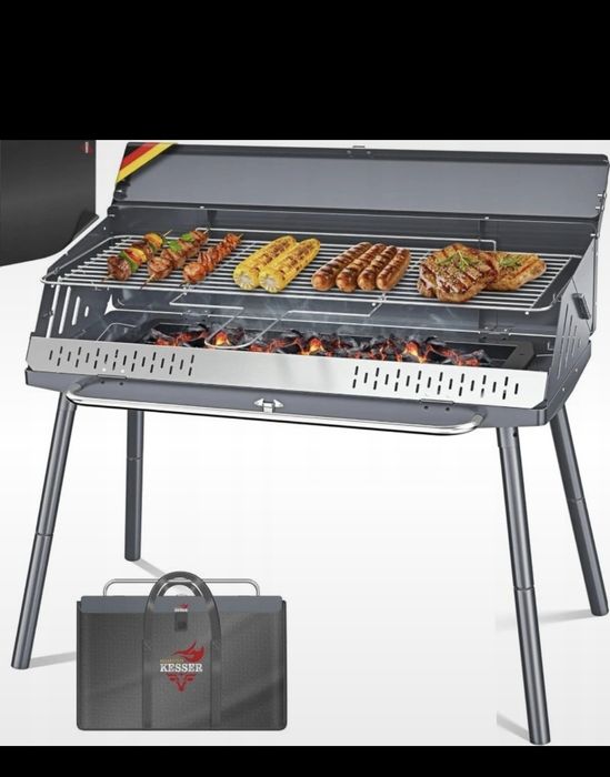 Grill z walizką do przechowywania