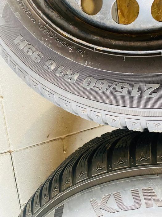 Зимові шини (2шт) KUMHO 215*60*R16