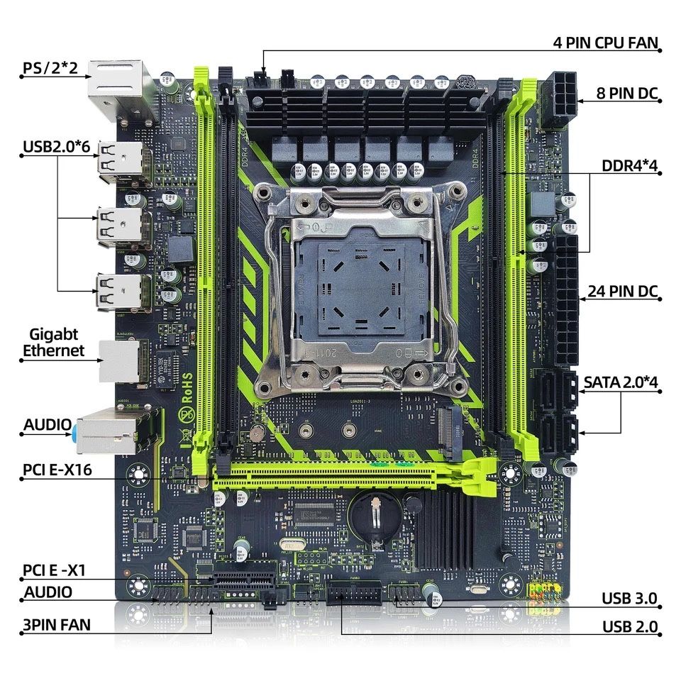 Kit Placa mãe e processador e ram