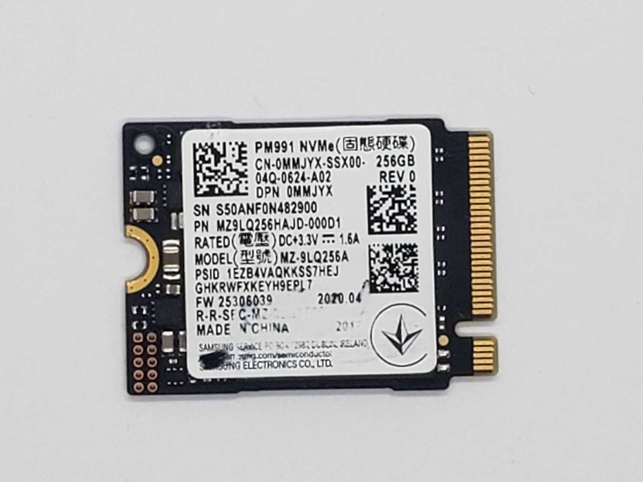 SSD 256gb Samsung PM991. m.2 nvme 2230 tlc. отличное состояние.