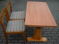 Stół, ława podnoszona i rozkładana oraz 3 krzesła