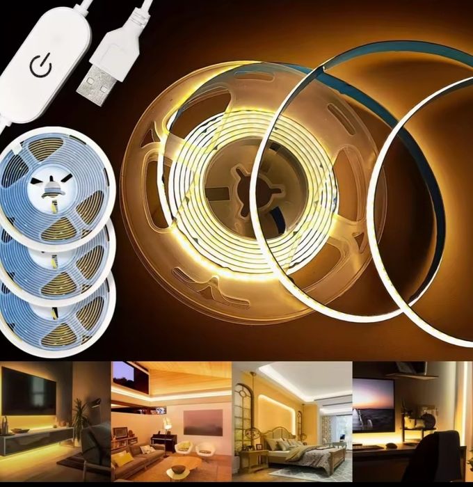 Світлодіодна Led стрічка, Usb, 5v, працює від павербанку, Led лента