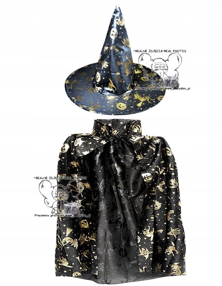 strój kostium czarownicy halloween  120cm andrzejki bal karnawał