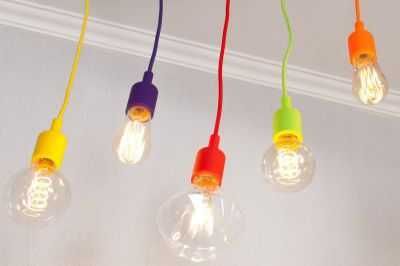 Lampa kolorowa sufitowa Pająk 8 żarówek