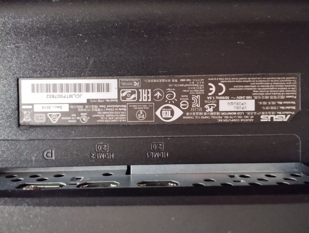 Monitor Asus Gaming 4K VP28UQG 28cali