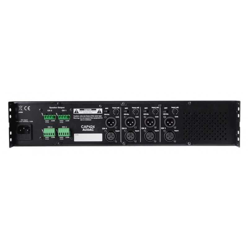Audac CAP424 - 4-канальний трансляційний підсилювач