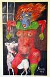 Quadro óleo Grandes dimensões 1,47mx92cm Famoso Artista Luís Macieira