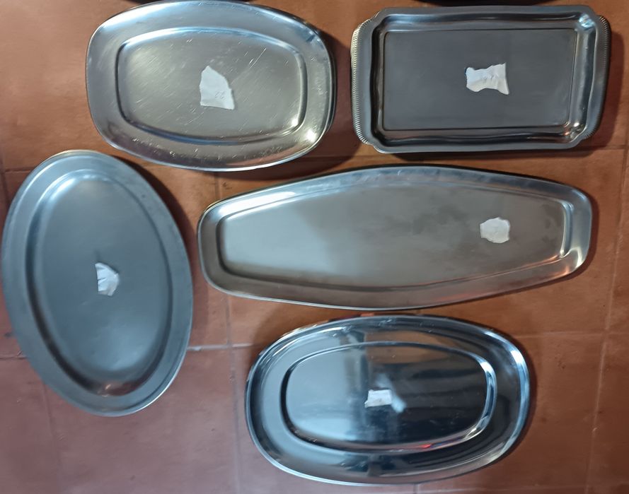travessas em inox diversos tamanhos
