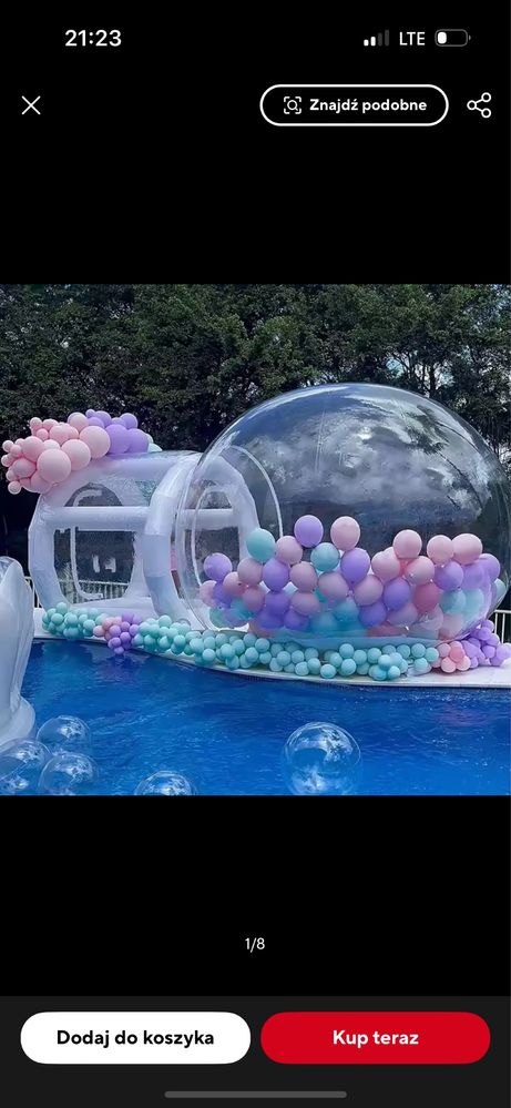 Wynajem dmuchaniec bubble house