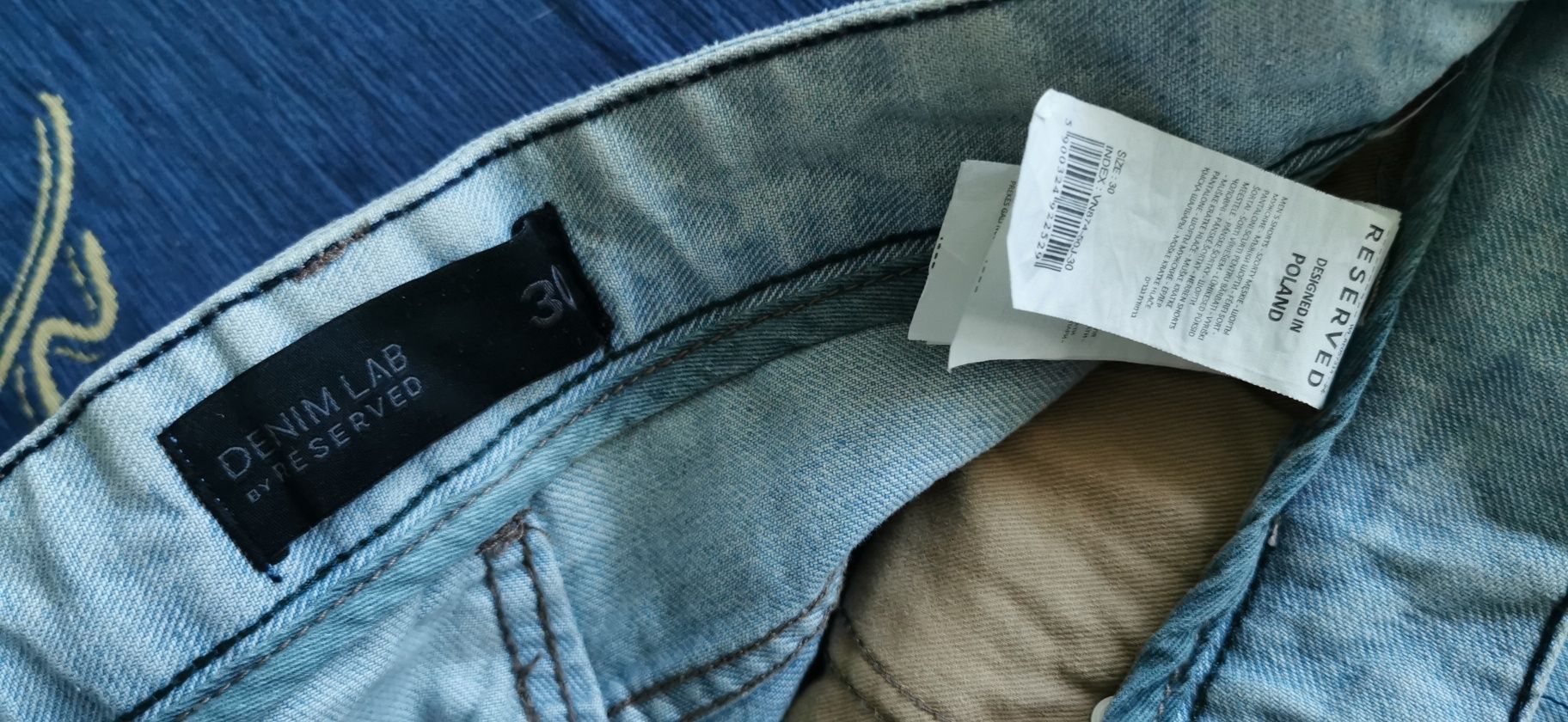 Reserved krótkie spodenki szorty jensowe denim r30