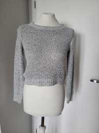 Szary sweter melanż H&M
