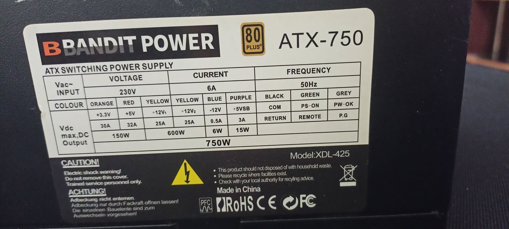 Zasilacz BanditPower ATX-750