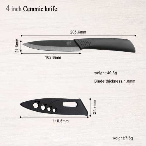 Набор керамических ножей. Цирконий, zirconium oxide, 5 предметов