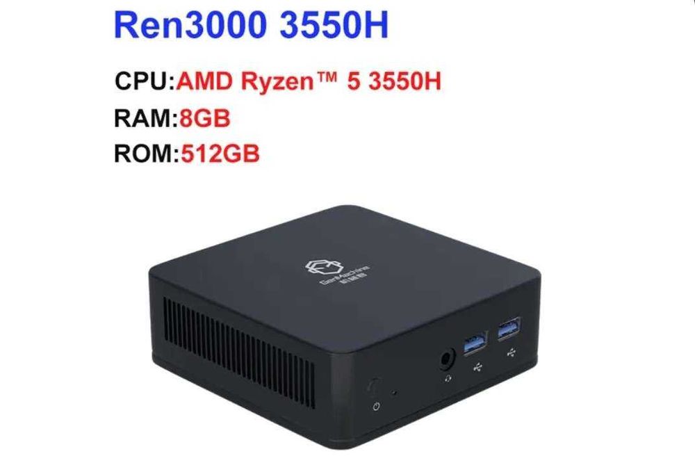 Мини-ПК AMD Ryzen 5 3550H Win 11 Pro DDR4 8 ГБ/16 ГБ ОЗУ NVME SSD 512