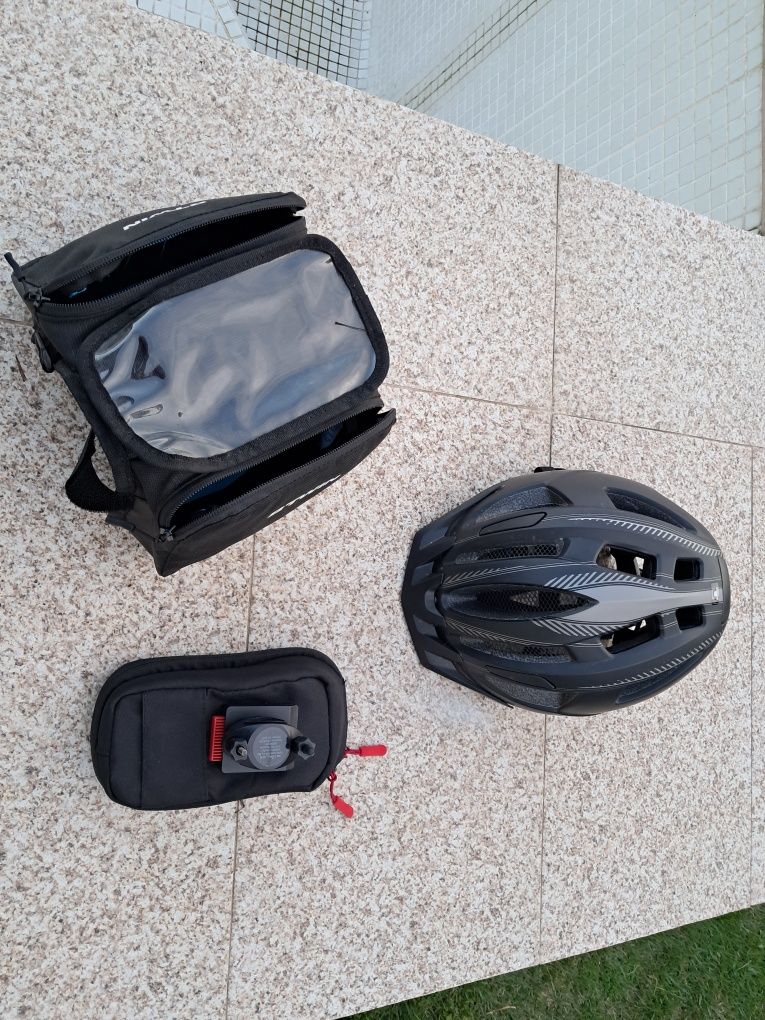 Acessórios para bicicleta e capacete