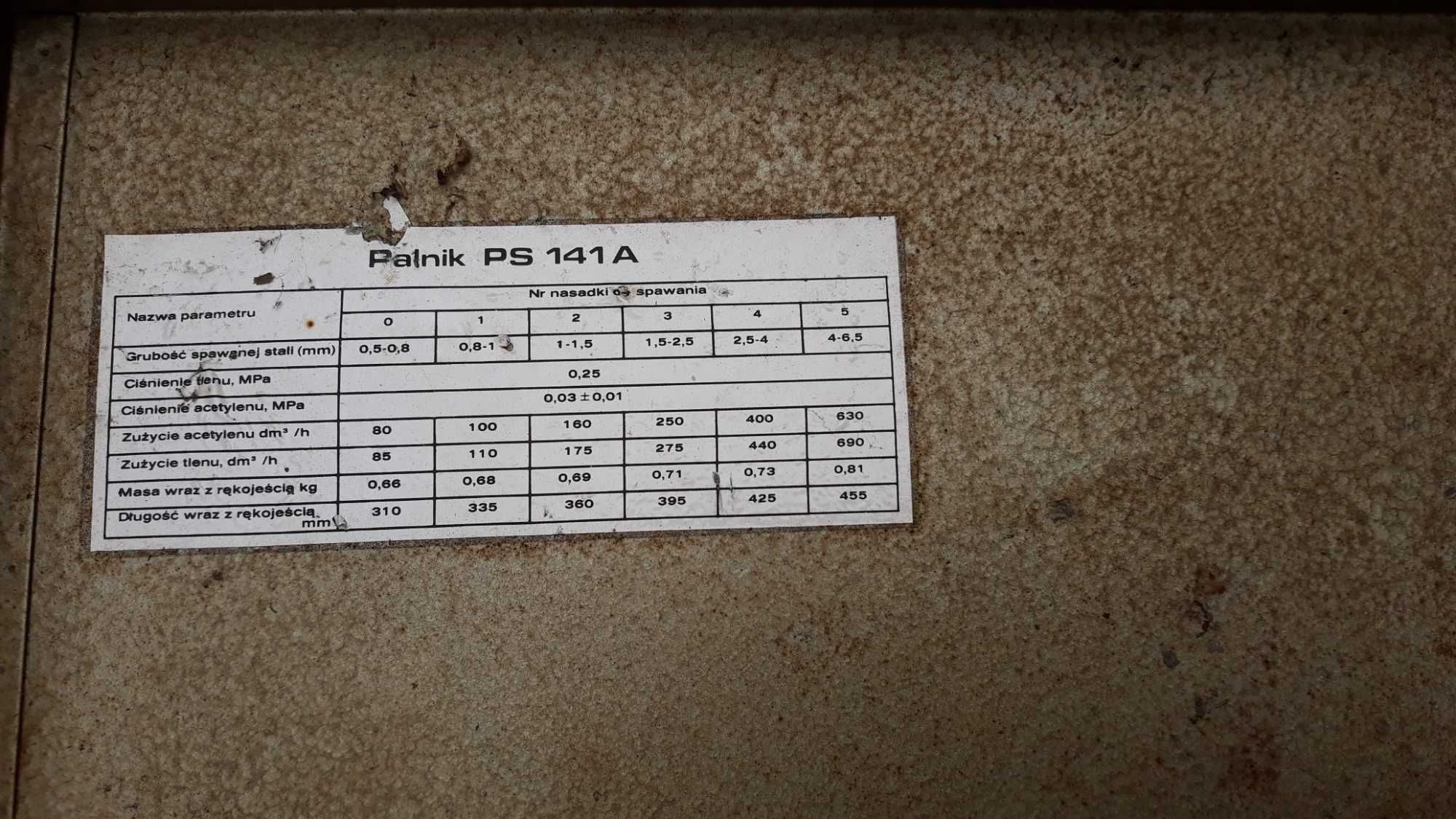Palnik palniki POMET PS-141A