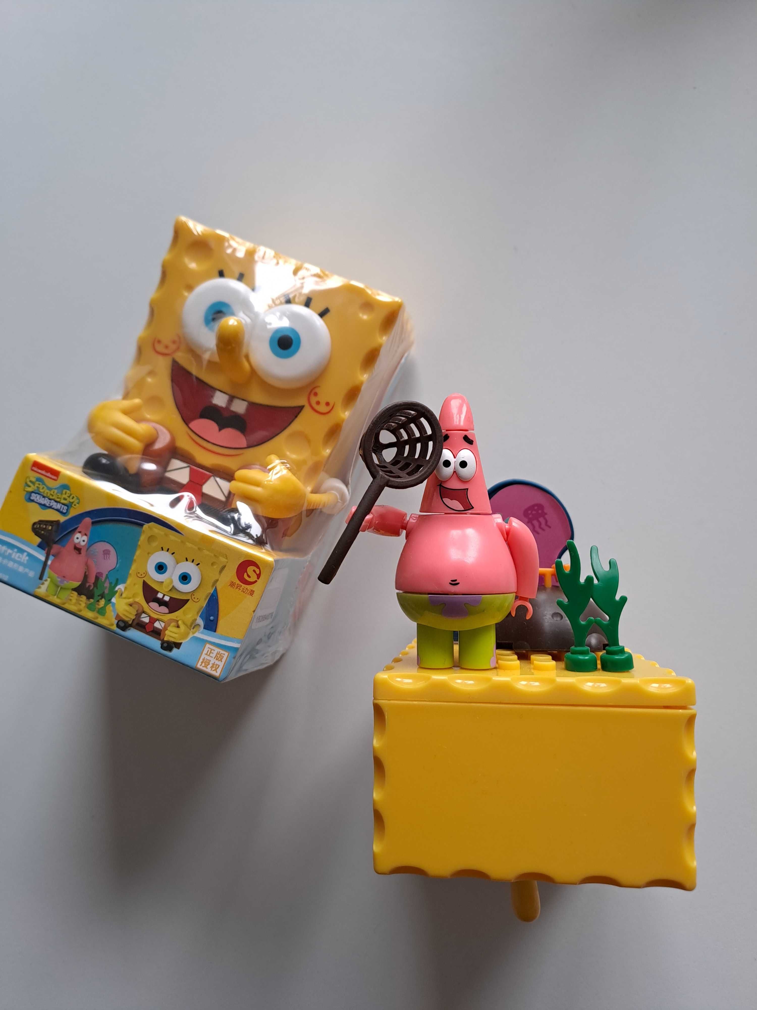 Nowy zestaw figurka i klocki Spongebob Kanciastoporty Patryk