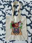 Torba ręcznie malowana pies buldog handmade idealny prezent