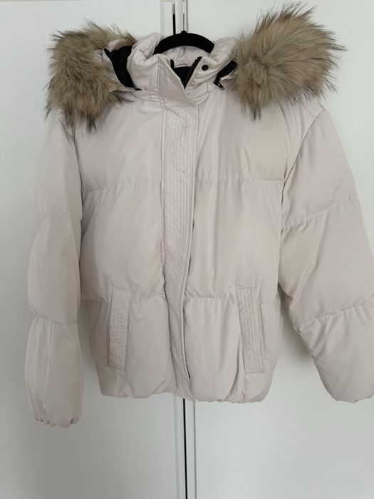 Uterque puchowa pikowana kurtka zimowa puffer z kapturem S