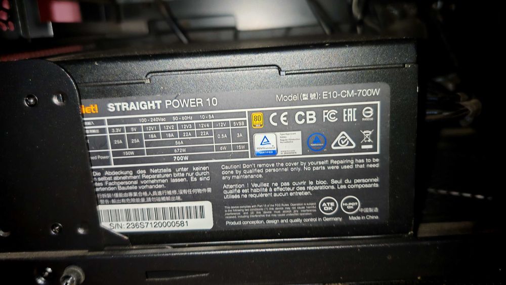 PC i7-7700k, 16GB RAM, HDD 750GB, Gigabyte GA-Z270X Gaming K5, 700W