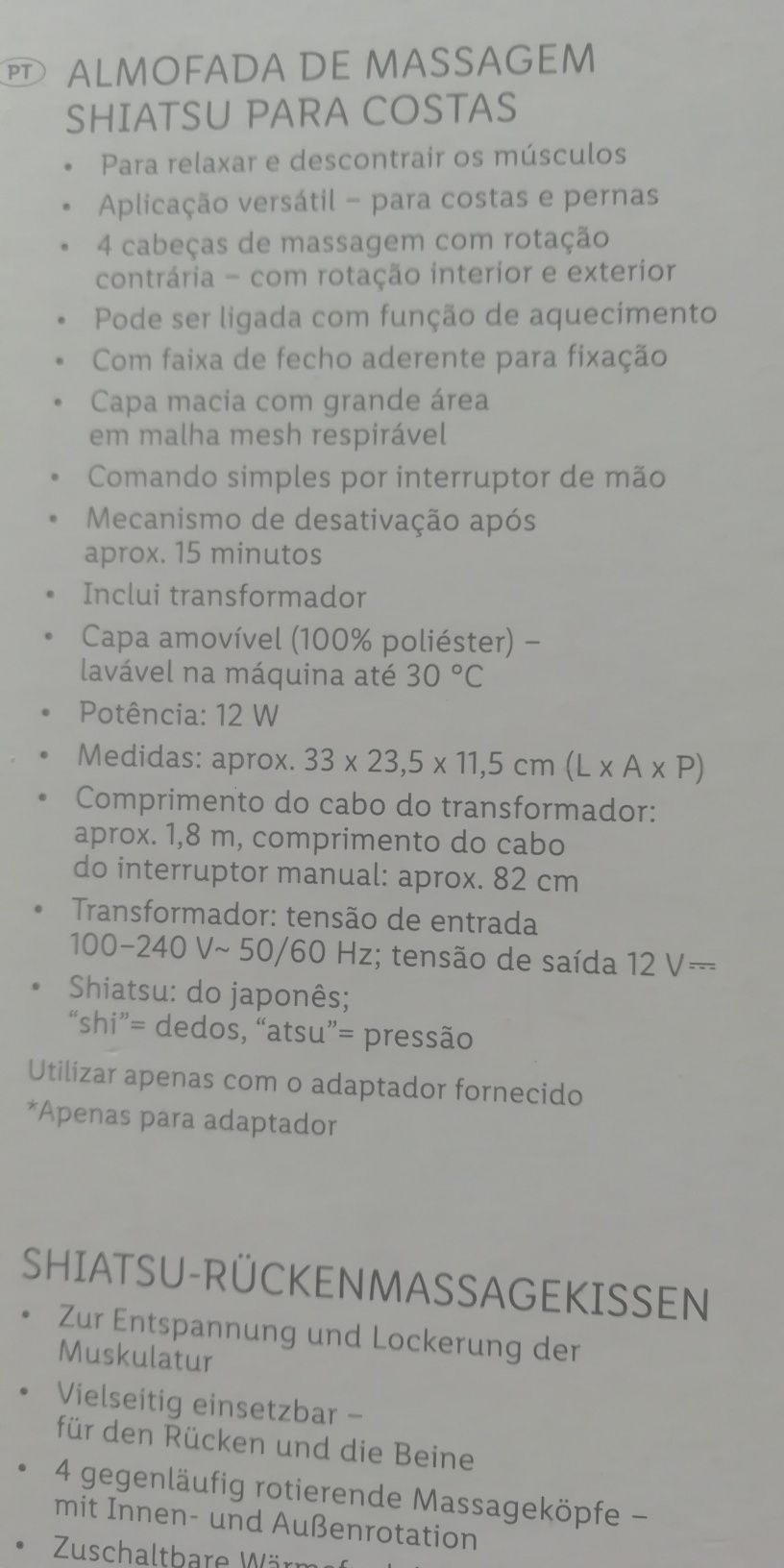 Almofada de massagem com muito pouco uso