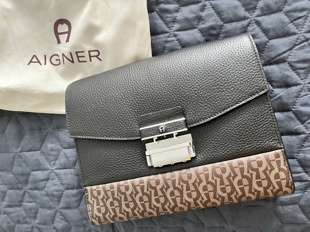 Брендова шкіряна сумка Aigner Нова
