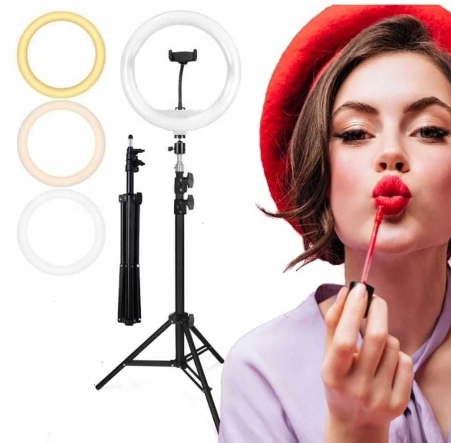LAMPA PIERŚCIENIOWA LED ring ze statywem 220CM ring SELFIE 80W