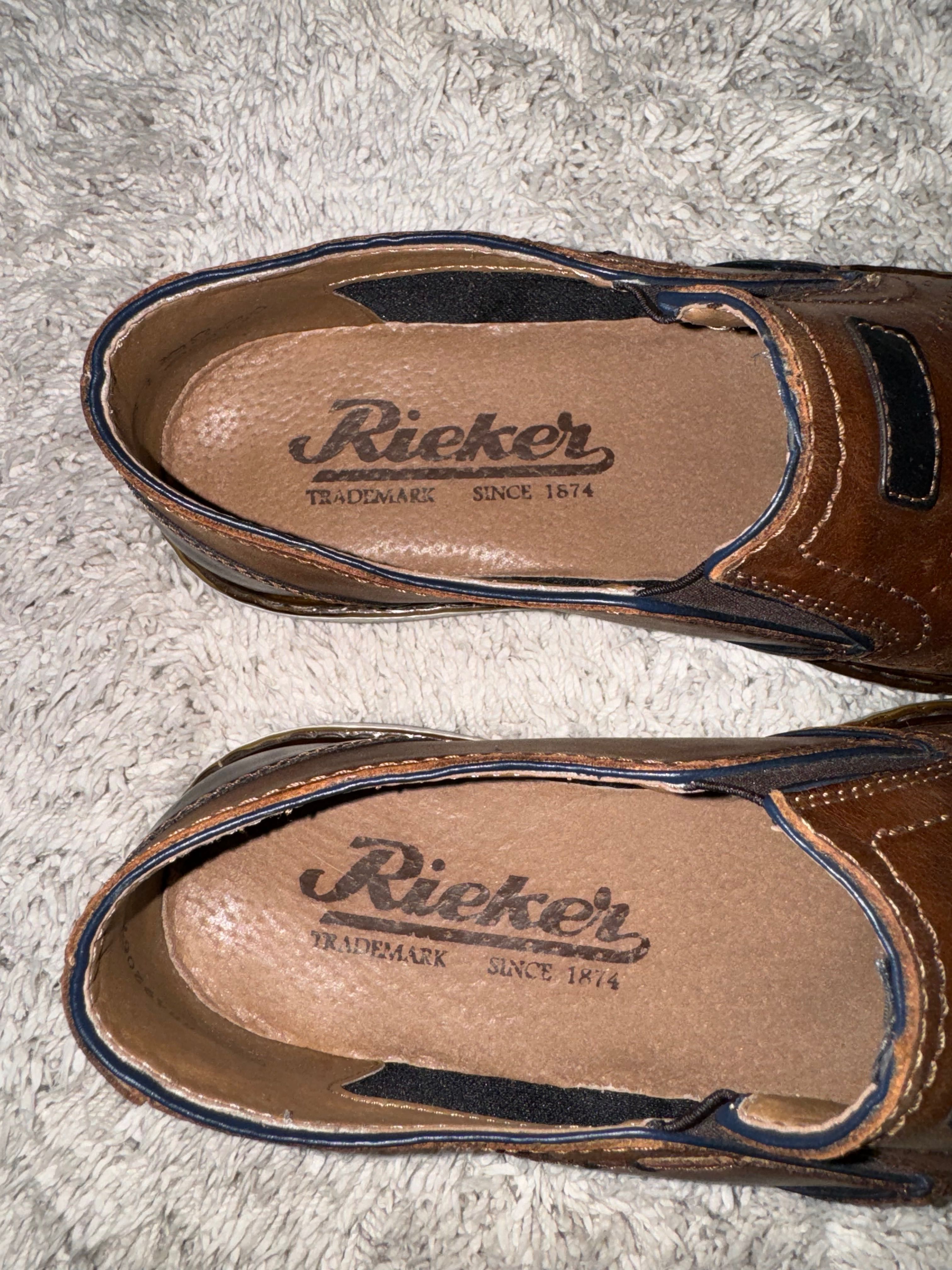 Шкіряні чоловічі туфлі Rieker