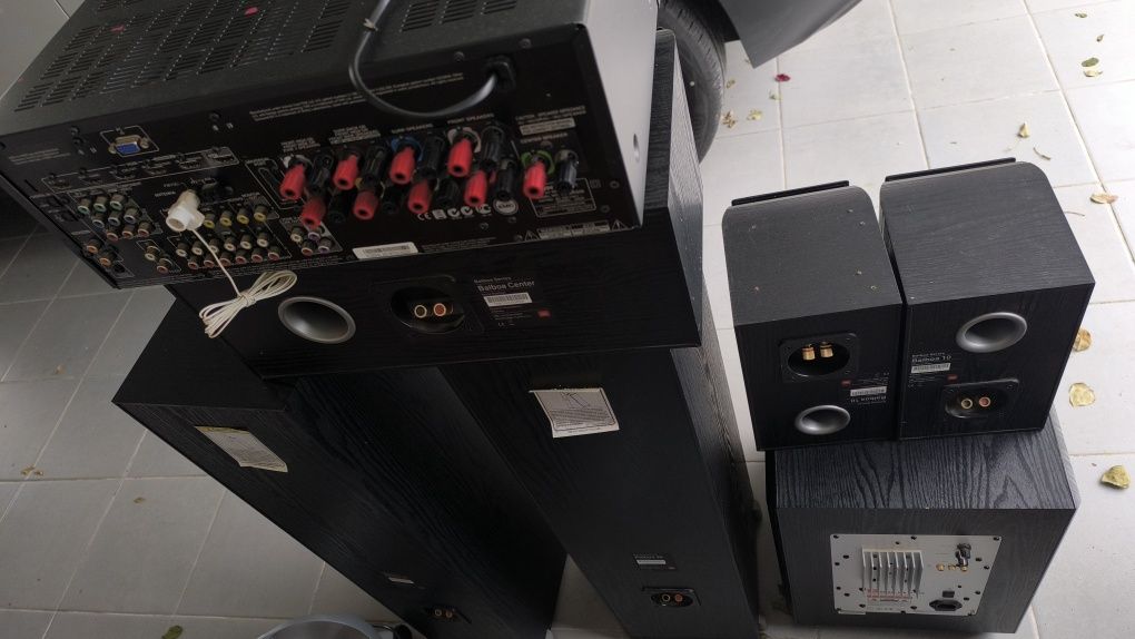 Vendo ou troco, sistema home cinema com amplificador