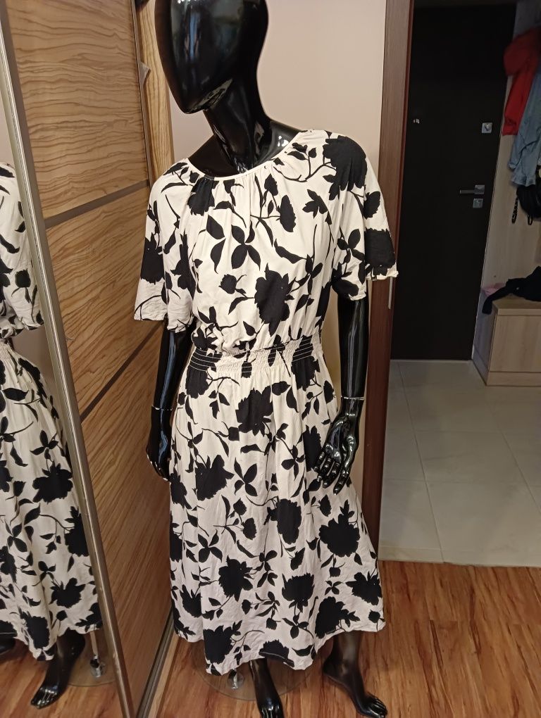 Sukienka H&M kwiaty wiscoza 100 %