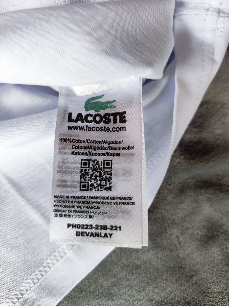 Koszulka męska T-shirt męski Lacoste biały nowy