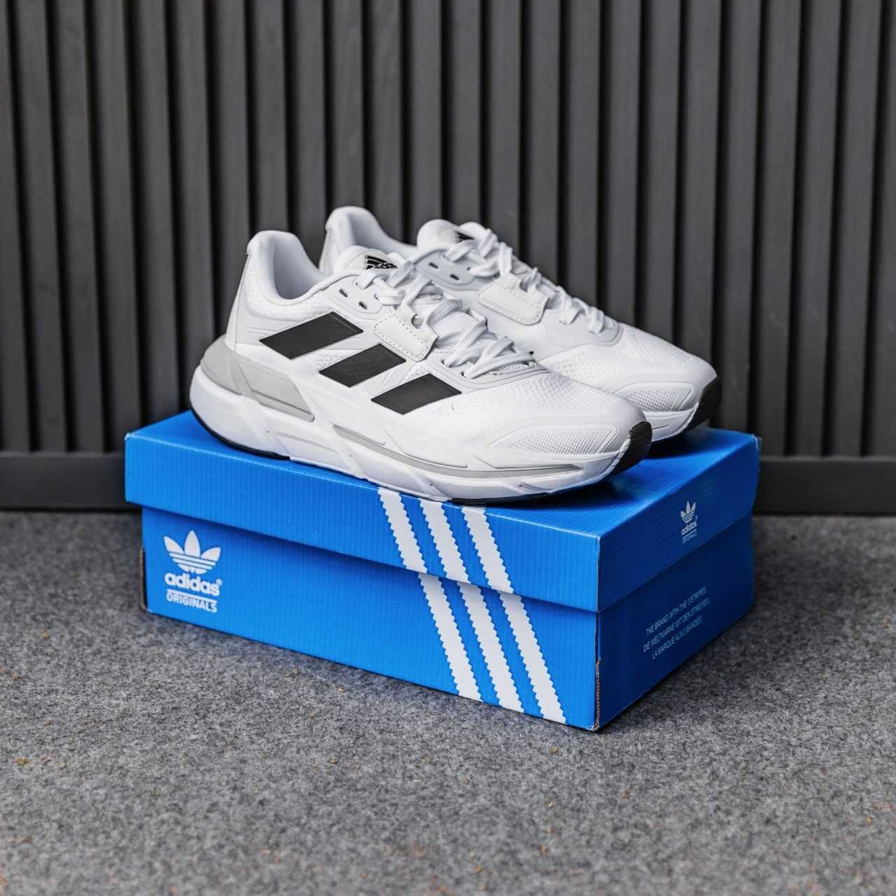Чоловічі кросівки Adidas Adistar 2.0 білий з чорним 3080 ХІТ КРОСИ