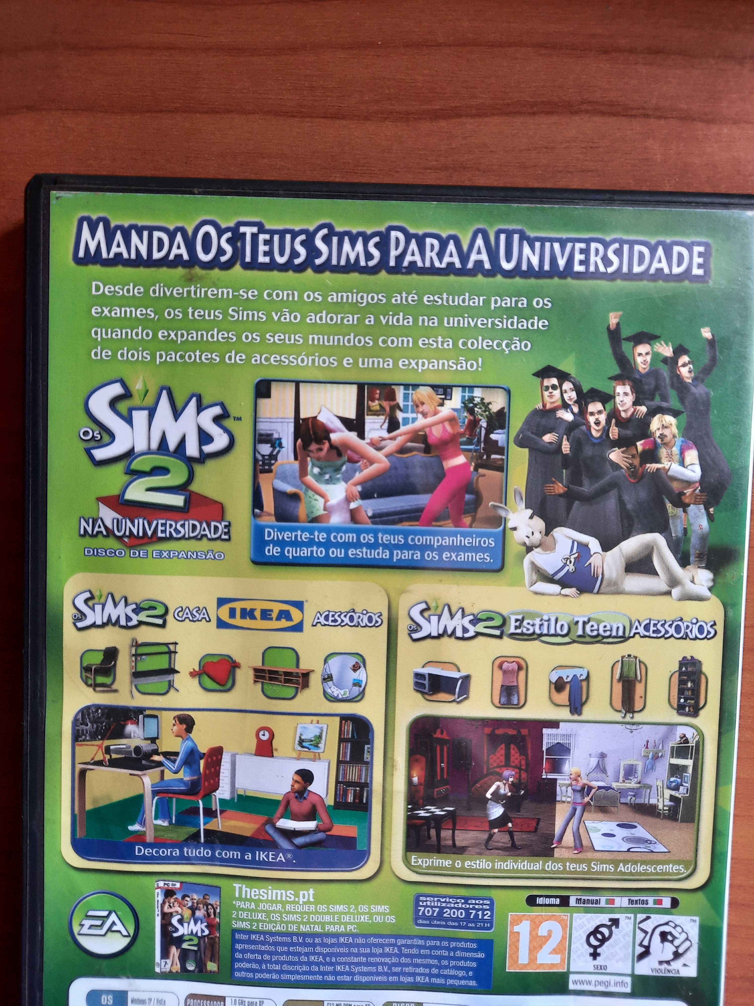 SIMS 2 COLEÇÃO Universidade + Acessórios IKEA + Acessórios Estilo Teen