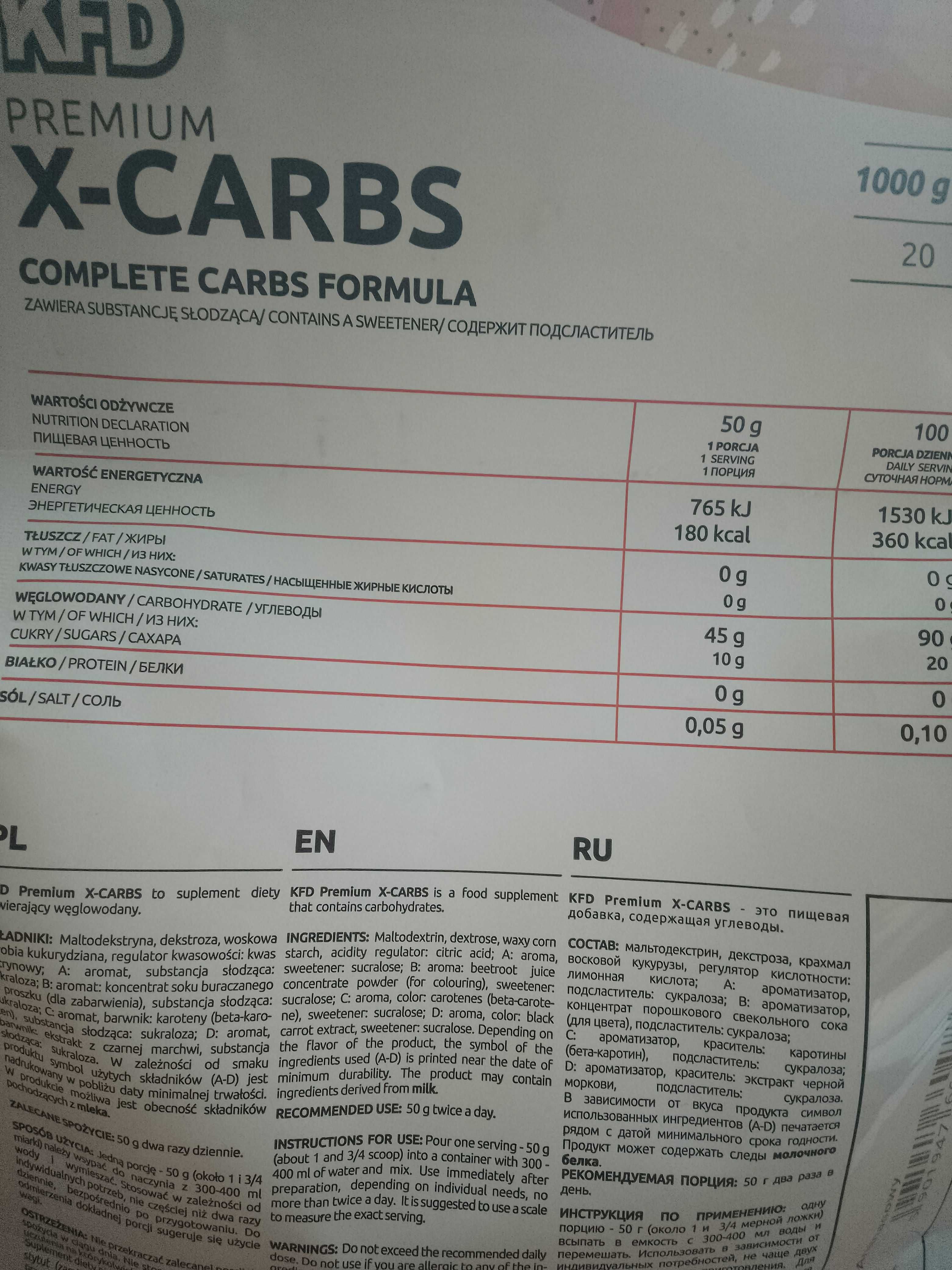 KFD X-carbs Premium