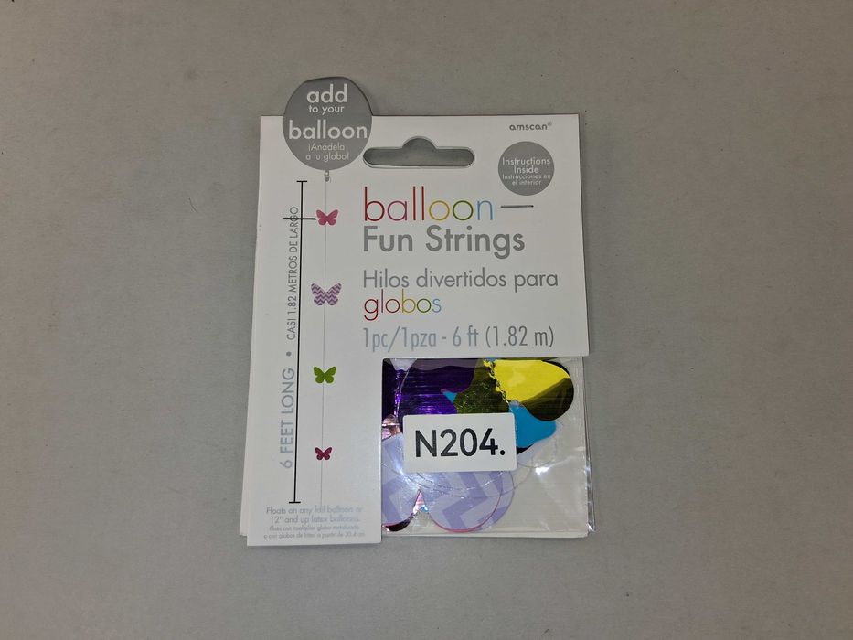 N204 Dekoracyjne Tasiemki Sznurki Do Balonów Fun Strings Amscan 1.82m