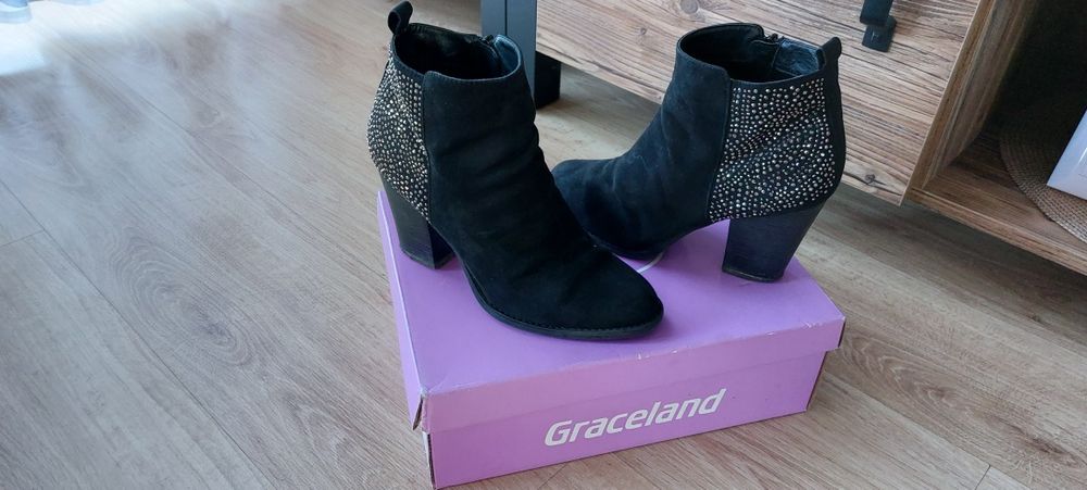 Botki damskie Graceland cekiny 38
