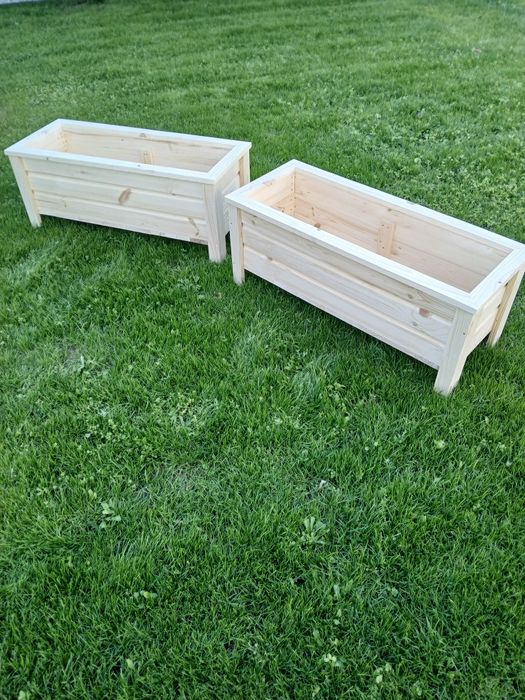 drewniana donica ogrodowa wym 100x40x30