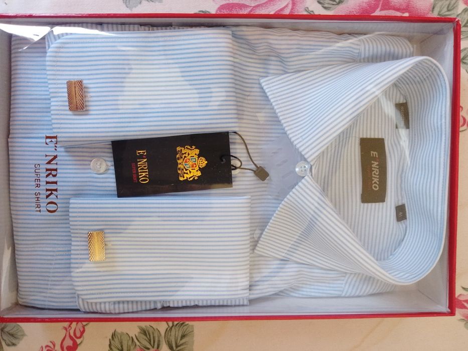 Рубашки мужские "Fererro Gizzi" и E"Nriko с длинным рукавом подарочный