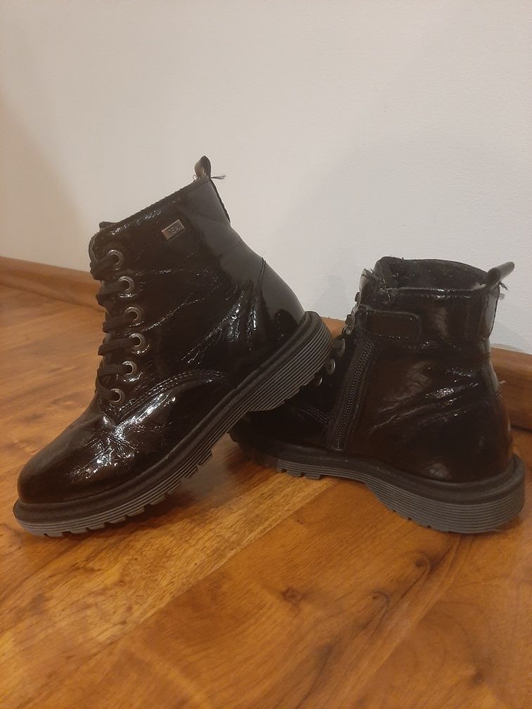 Botki, trapery r. 31 Lurchi, czarne lakierki
