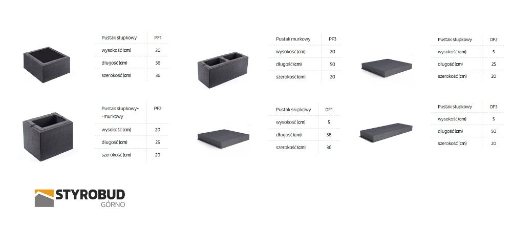 Pustak ogrodzeniowy, bloczki ogrodzeniowe, ogrodzenie gładkie Styrobud