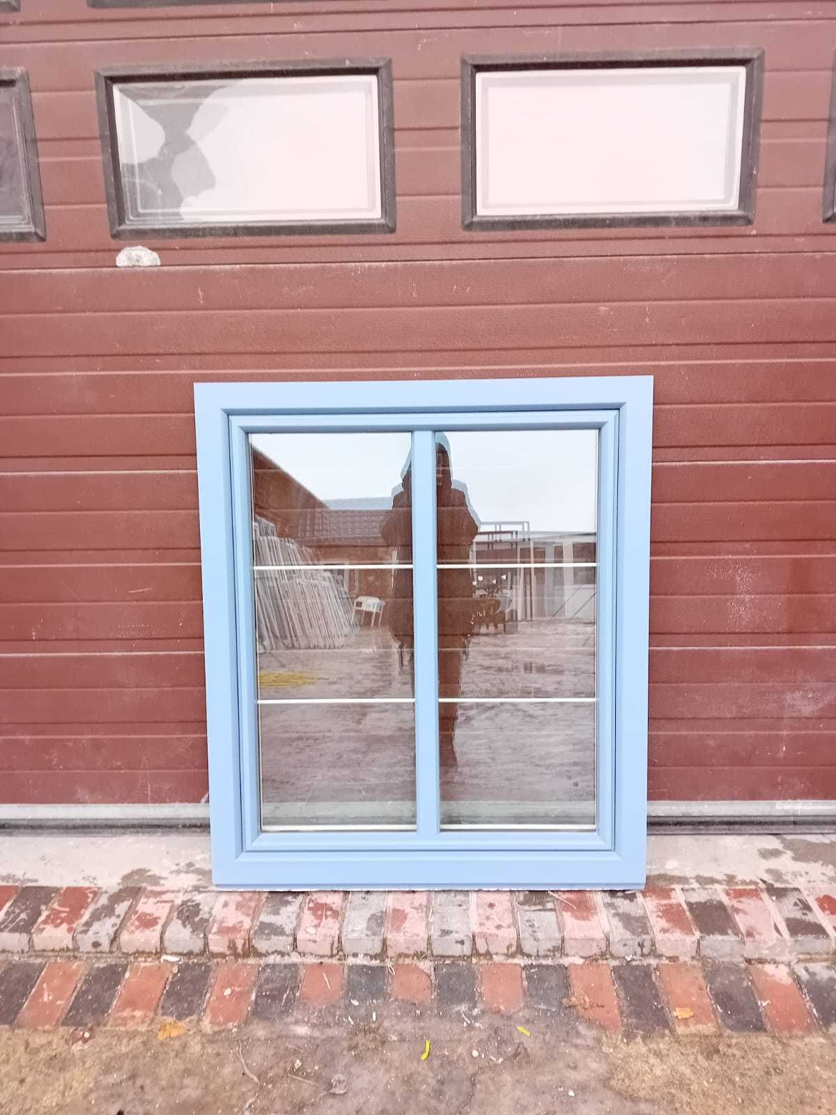 Nowe okno drewniano aluminiowe szpros z poprzeczką 110x129 DOWÓZ KRAJ