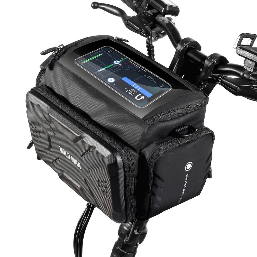 WILDMAN sakwa rowerowa na kierownicę na zamek GS6 4L ( 4" - 7") czarna