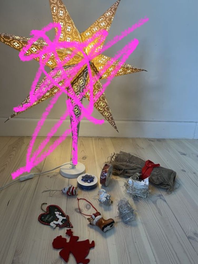 Lampki LED ikea na druciku zestaw zawieszki na święta ozdoby